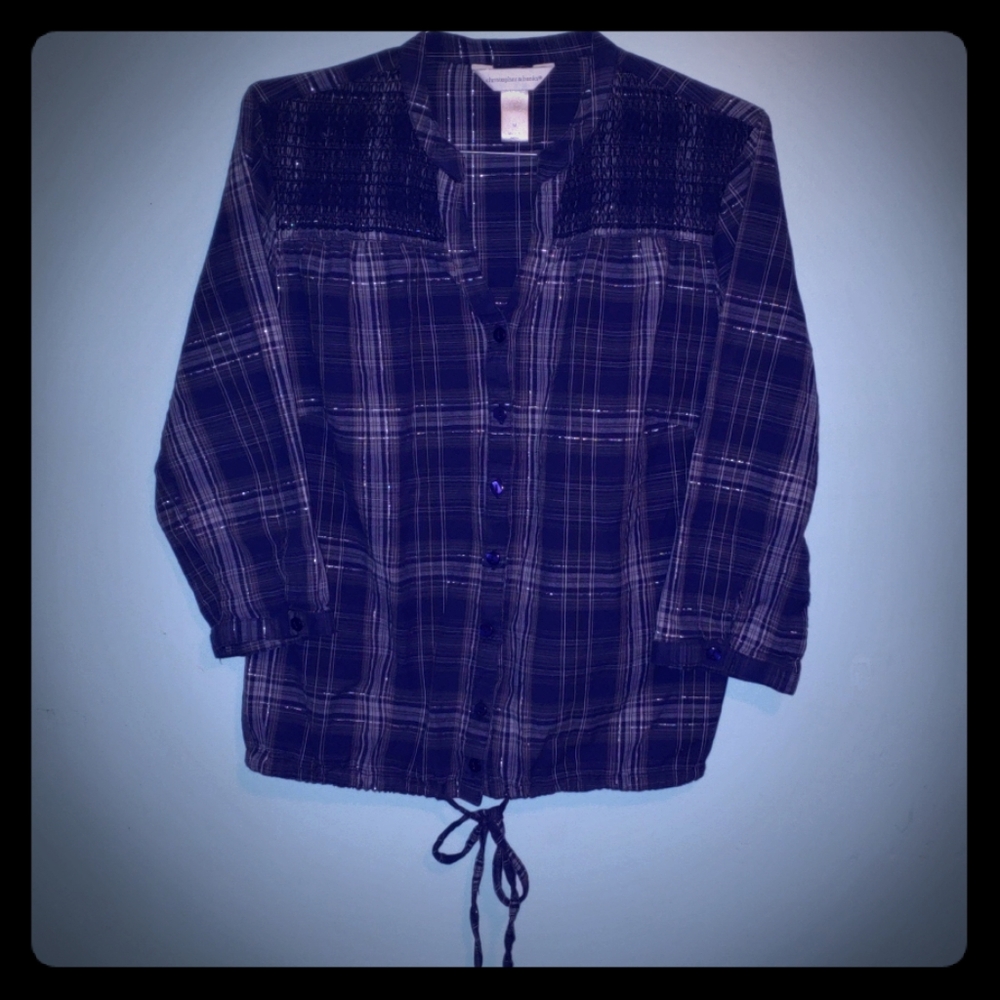 Plaid Smock Top